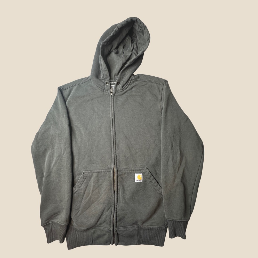 Carhartt Hoodie Mens S Rain Defender Loose Fit Basil Green Full Zip TS0614-M